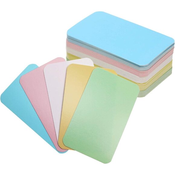 Other - 100PCS Small Blank Paper Message Note Business Cards Double-Sided Mini Greeting